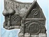 Medieval house with thatched roof and round door (25) - mini-4