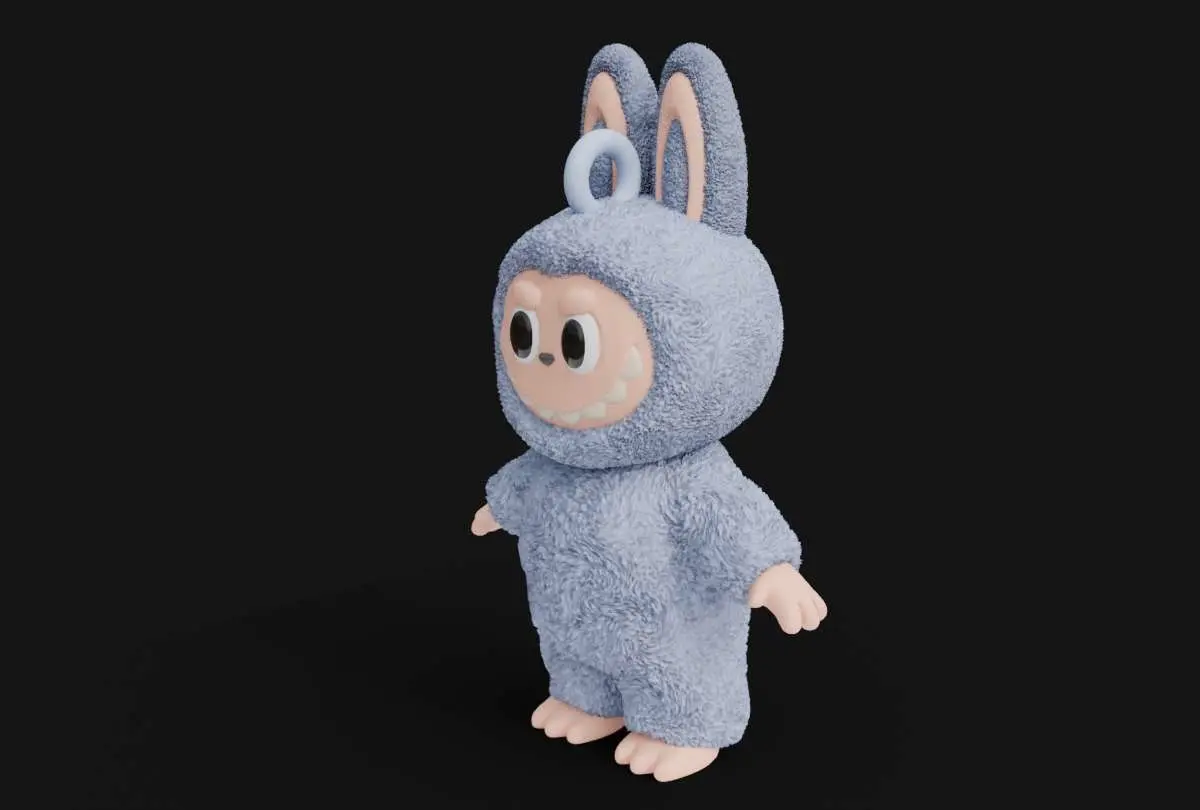 Labubu figurine Fan Art Satue and Keychain