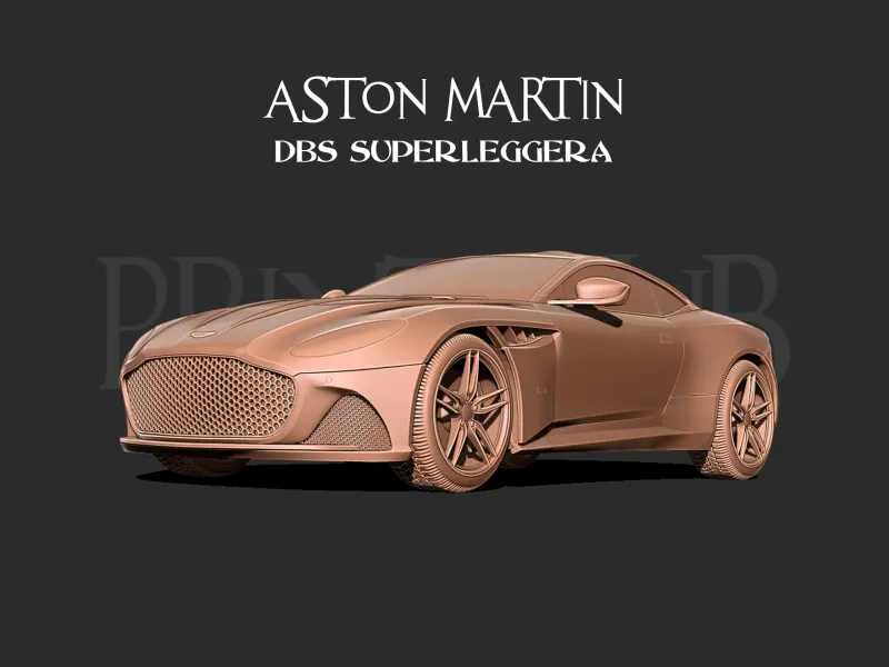 Modello di stampa 3d della Aston Martin DBS