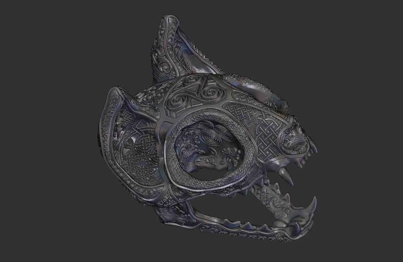 Ornamental Deluxe Cat Skull