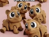 Articulated Wombat 3D Print File: Flexi Fidget Toy-5