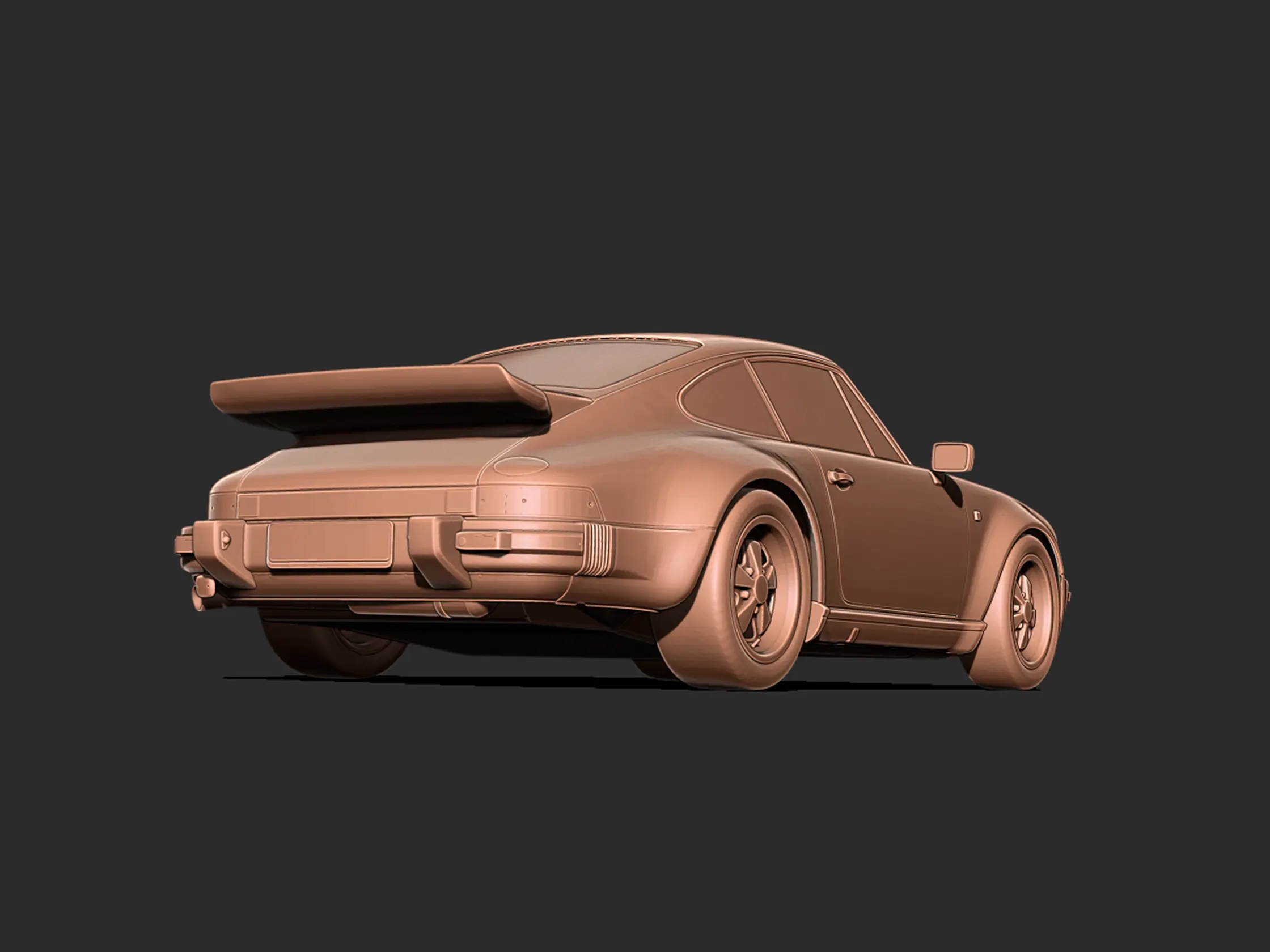 1975 Porsche 911 930 Turbo 3d baskı modeli