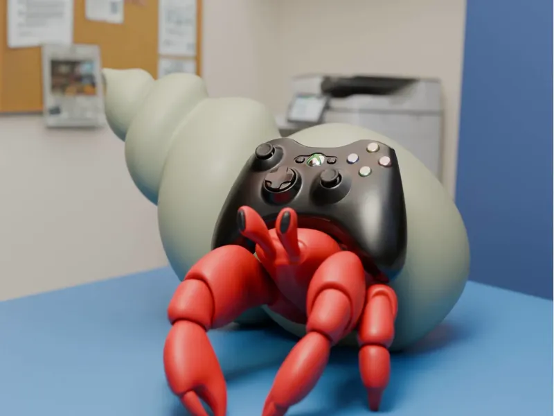 Hermit Crab Xbox Controller Stand