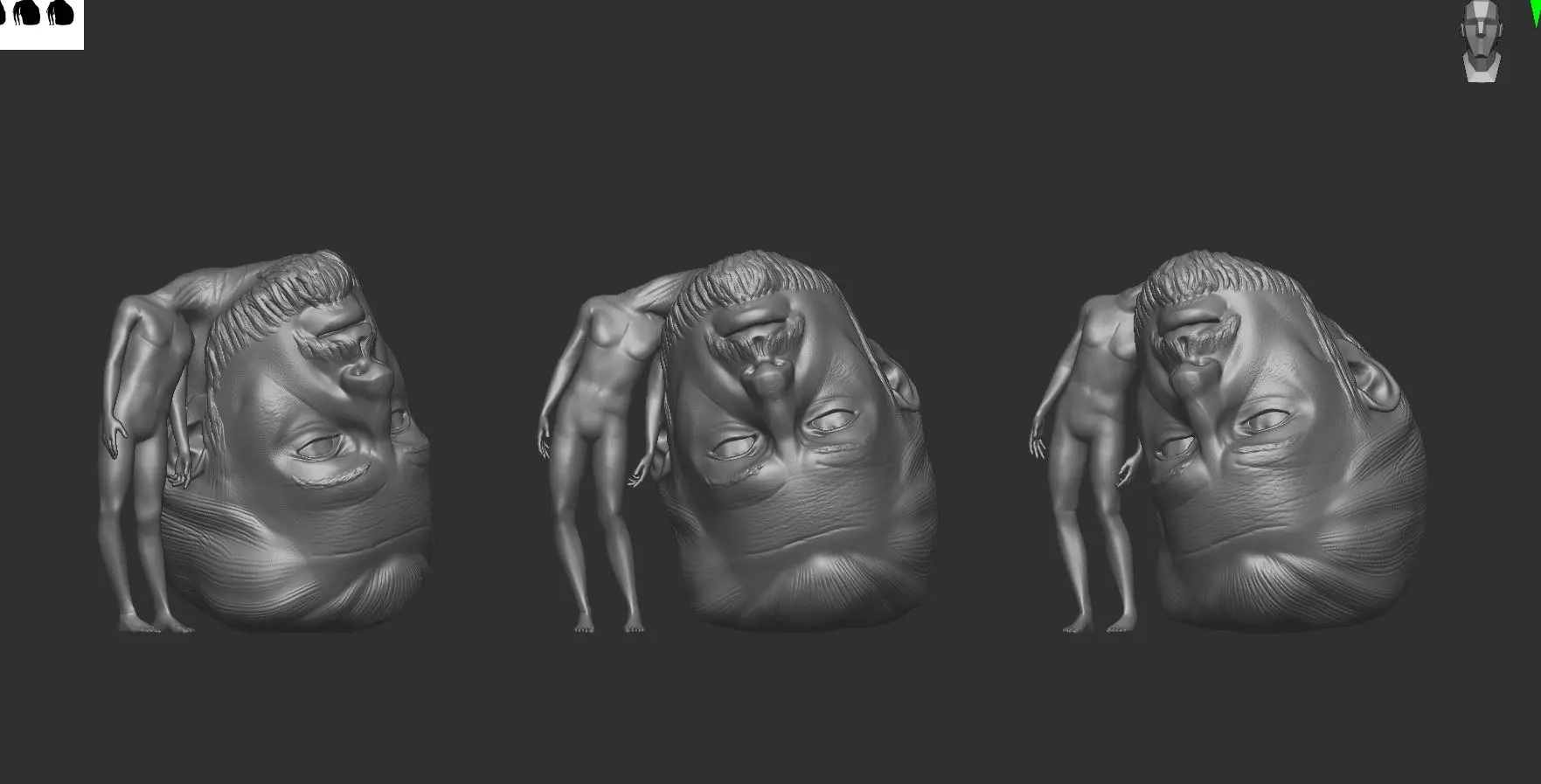 Overthinking statue 3D models download Creality Cloud