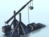 Medieval trebuchet with stones and counterweights (4) - mini-1