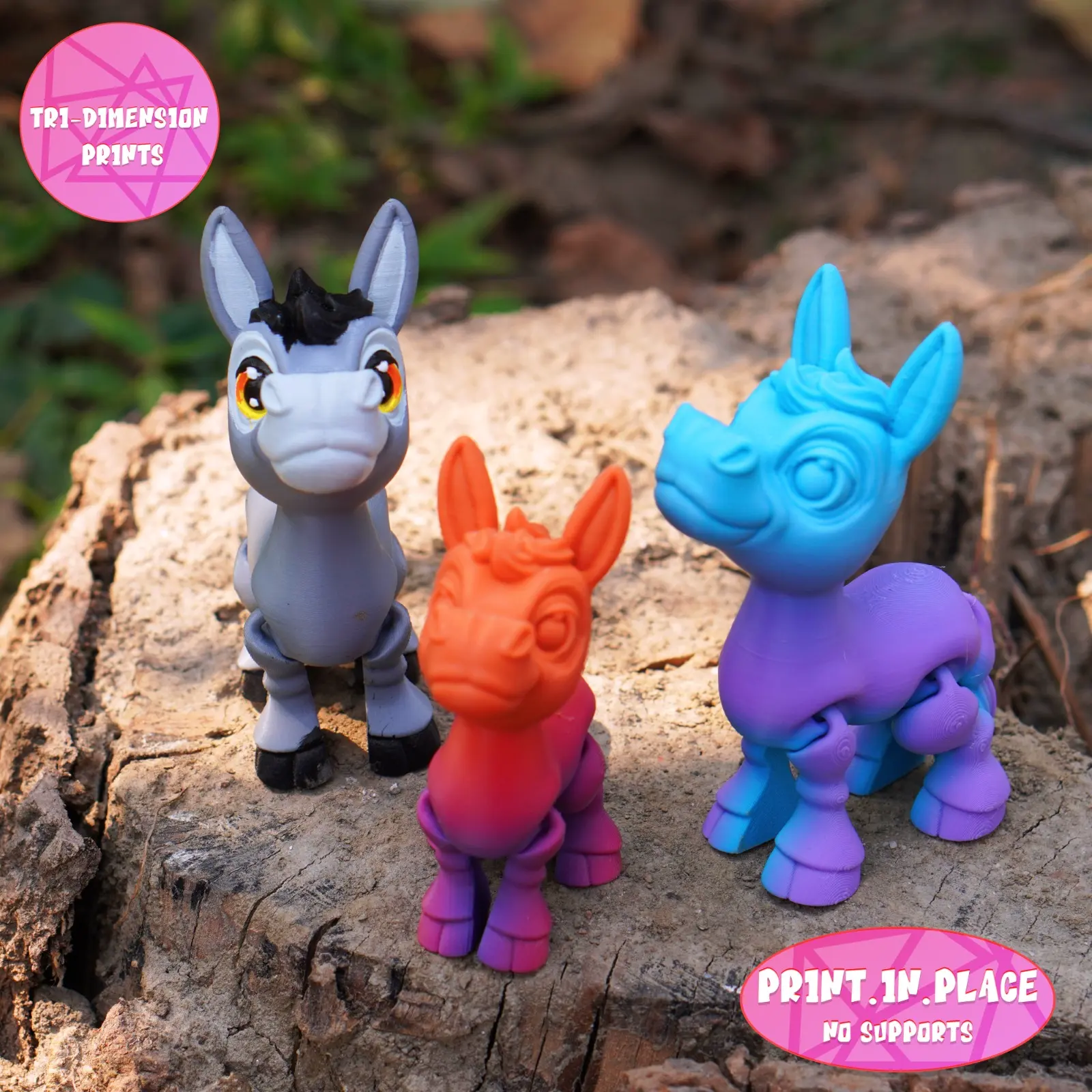 PRINT IN PLACE CUTE FLEXI DONKEY