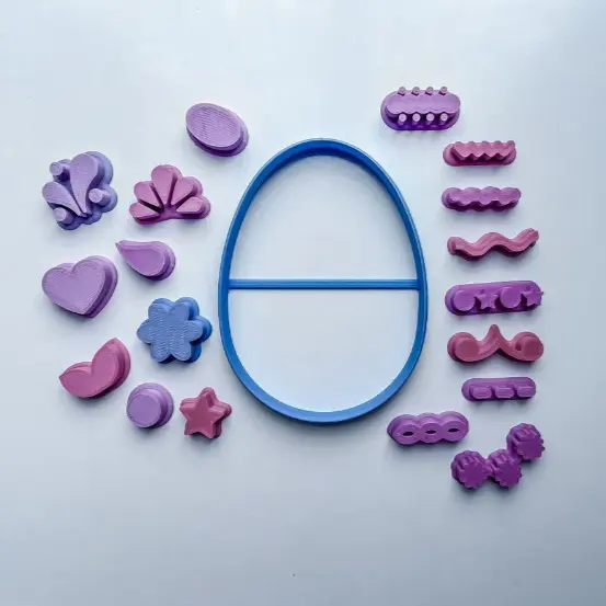 GRAND COUPE-OEUFS DE PÂQUES AVEC TAMPONS