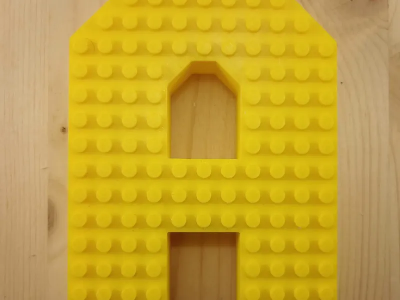 3D Letter A - Lego Compatible Studs