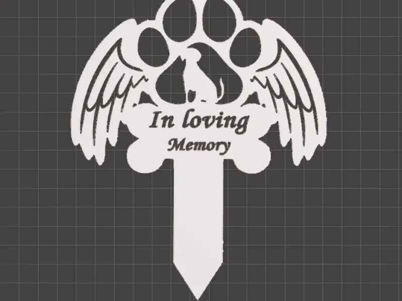 Memorial Garden Stake in loving memory dog 1