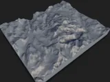 Mountain Terrain Relief Tile – Topographic Landscape STL-6