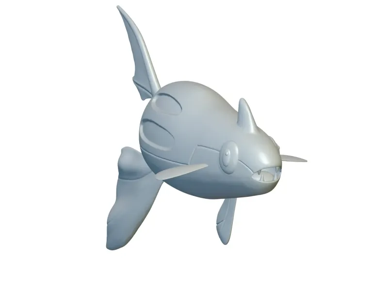 Pokemon Remoraid #223 - Bereit für den 3D-Druck!