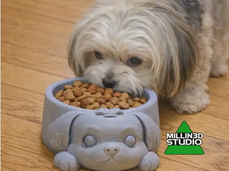 Cute Shitzu Doggy Dish Food Bowl