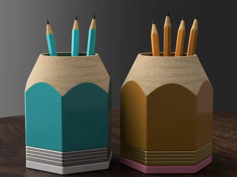 Pencil Shaped Desk Organizer