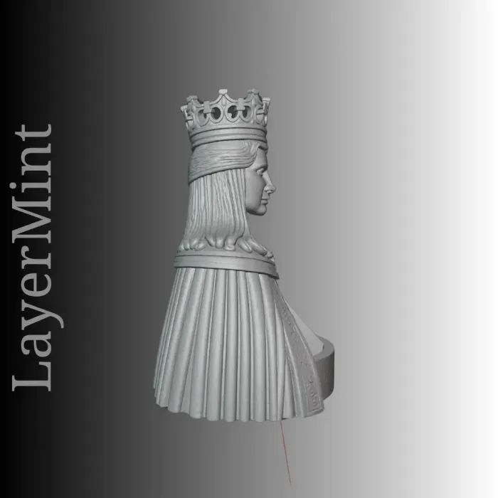 Home Decorations & Ornaments STL Download - Queen Bust Desk Organizer ...