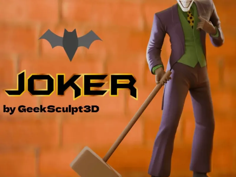 Joker Figure with a Hammer - Superhero Collectible