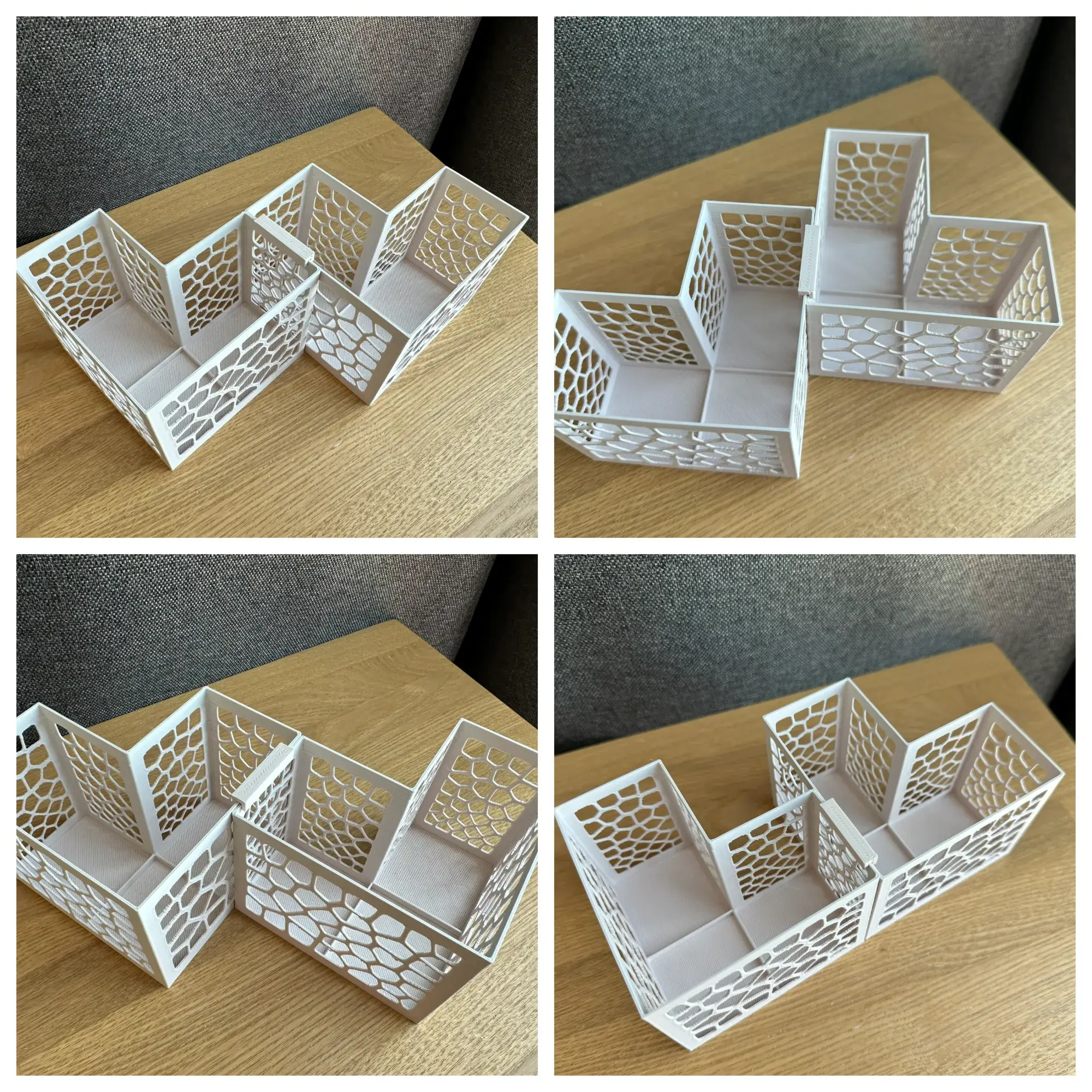 Modular organizer made of square heart boxes