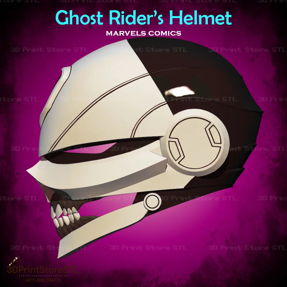 Ghost Rider Helmet Cosplay Marvels Midnight Suns - STL File