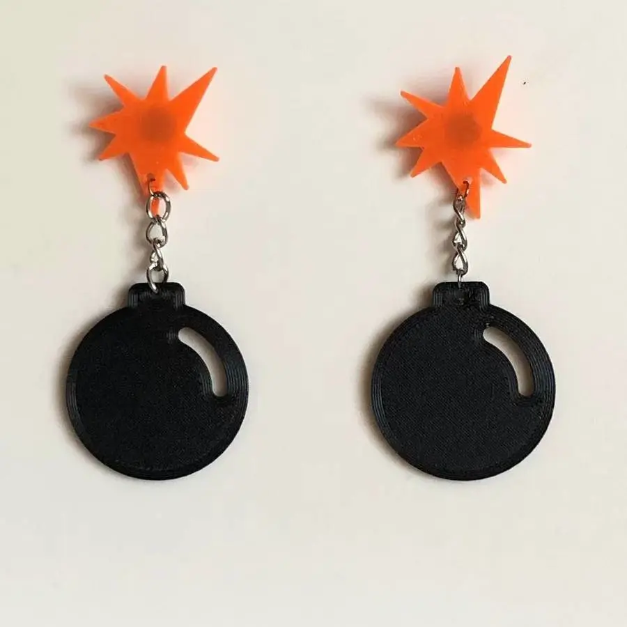 Earring Bomb Comic Explosion Pop ART bomba