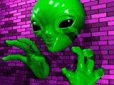 ALIEN WALL MOUNTED | ALIEN PLAQUE | UFO | NO SUPPORTS-0