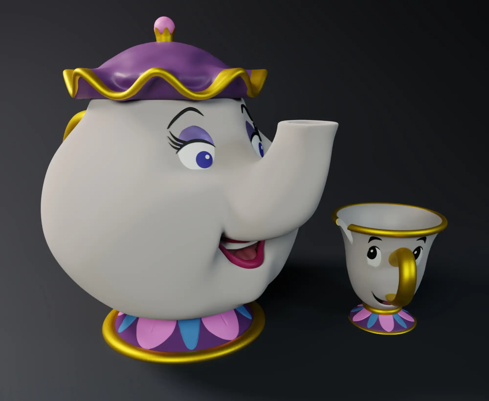 MRS POTTS AND CHIP (BEAUTY AND THE BEAST)
