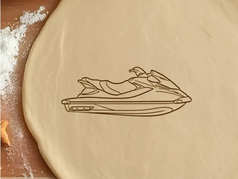 Cortador de galletas de moto acuática, cortador de galletas