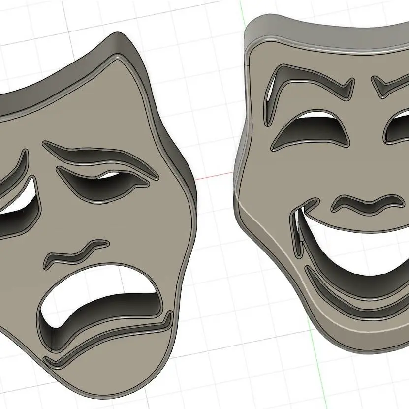 Theater Masks Happy and Sad