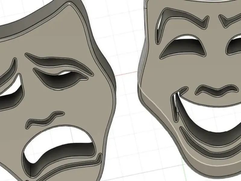 Theater Masks Happy and Sad