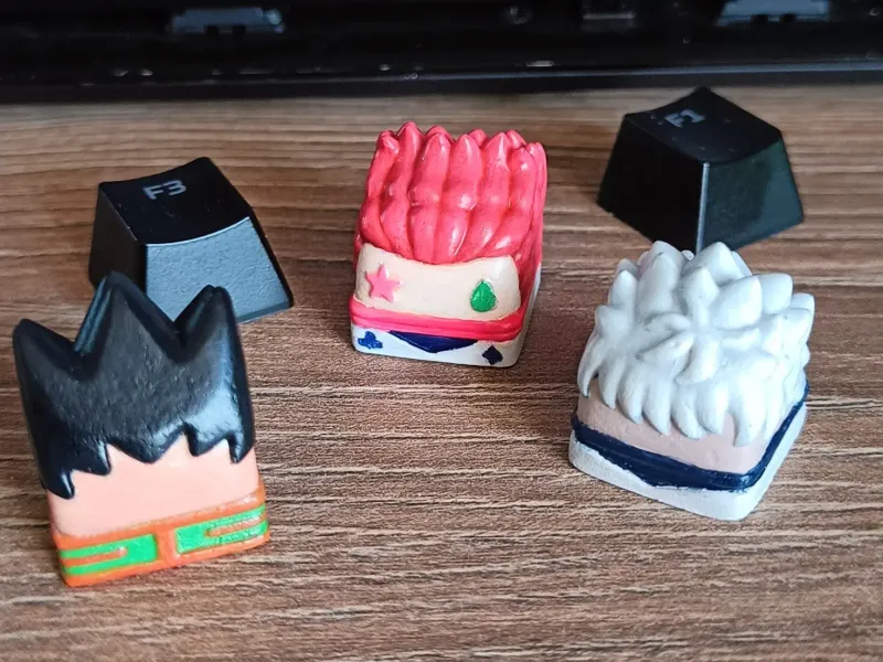 Hunters Keycaps koleksiyonu - Gon - Killua - Hisoka - Mechani