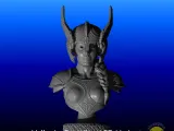 Valkyrie Guardian LED Variant Bust with Helmet Set-3
