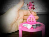 miniatura de casa de muñecas moderna a escala 1:12 - Platillo de taza-1