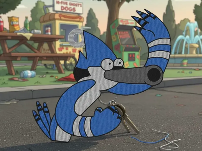 A Regular Show Mordecai Keychain B