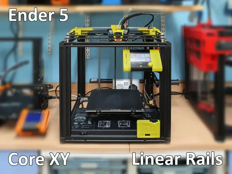 Ender 5 Core XY مع مسارات خطية