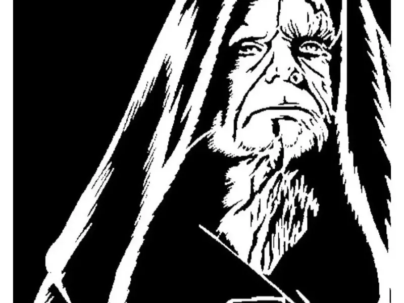Darth Sidious stencil