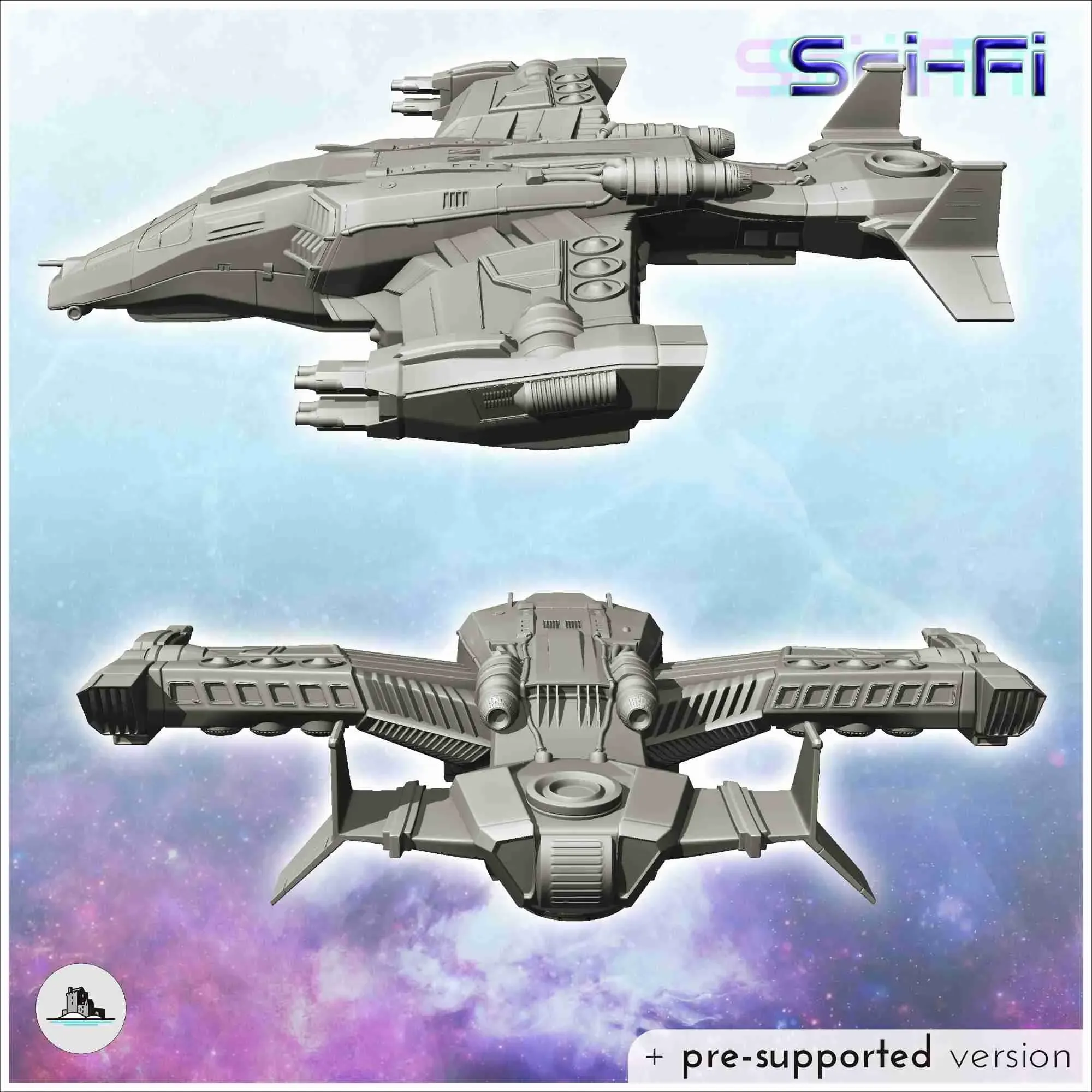 Palaemon spaceship 23 - sci-fi science fiction future 40k le