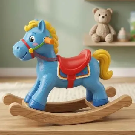 Estatueta de cavalo de balanço vintage