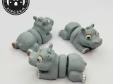 Flexi Tiny Hippo, Keycahin version and 3MF files included-7