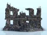 Ruined urban building 10 - WW2 Terrain scenery diaroma-6