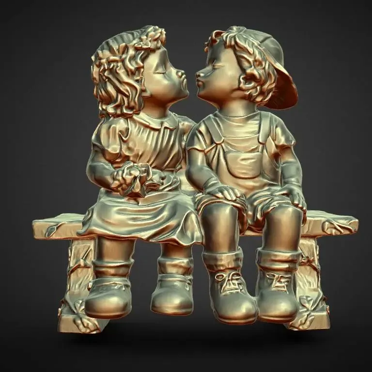 first kiss on bench