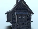 Medieval house in stone and wood with fireplace (1) - miniat-7