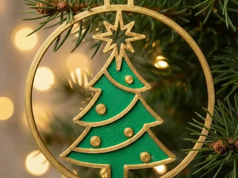 Christmas tree decoration ornament (one color or dual color)