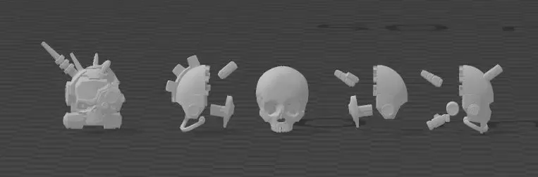 servo skull - admech - (un)exploded