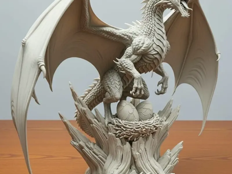 Dragão protegendo o ninho