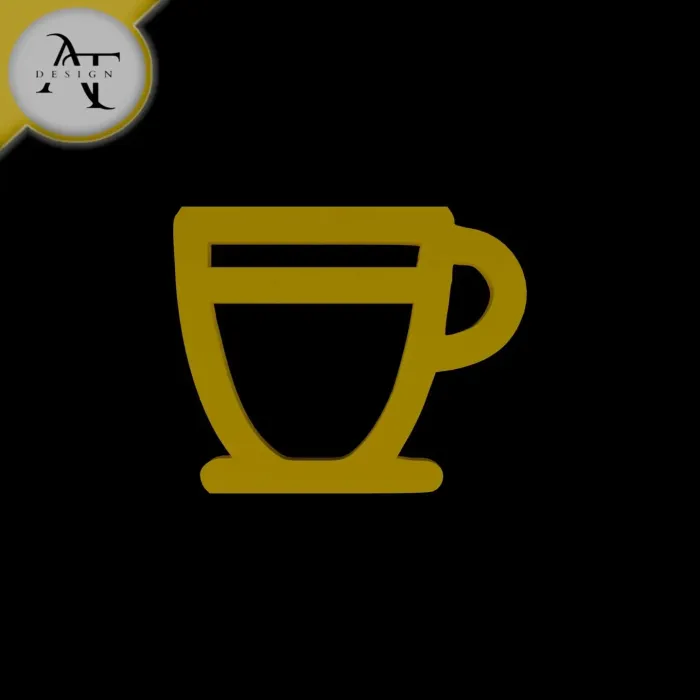 Free Digital Art STL Download - Simple Coffee Cup Symbol - 2D Artby AT ...