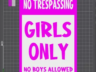 Girls only no trespassing no boys allowed sign Wall Decor