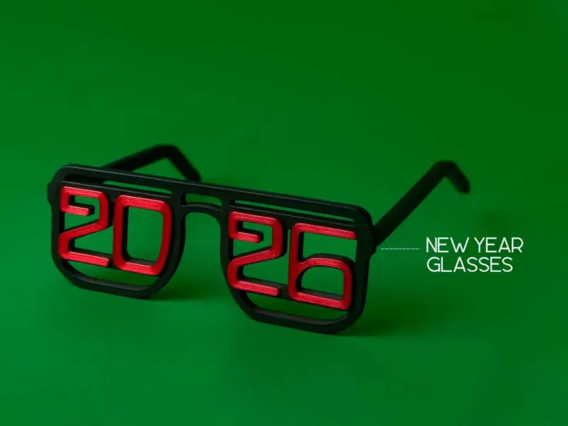 New Year Glasses — Scarlet Black