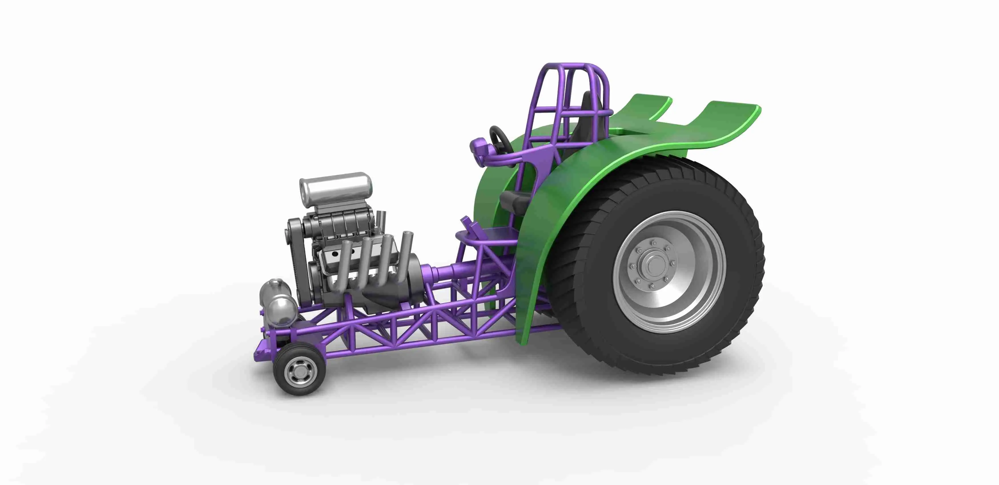 Fun short Super modified Pulling tractor V1 Scale 1:25
