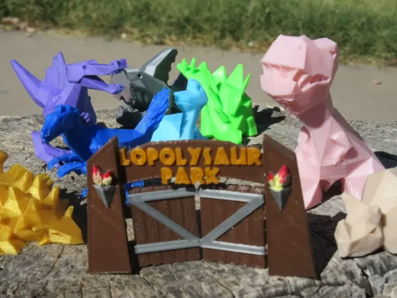 Lowpolysaurus Parkpoorten