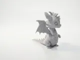 Cute Dragon Figurine Chibi Fantasy 3D Printable-2