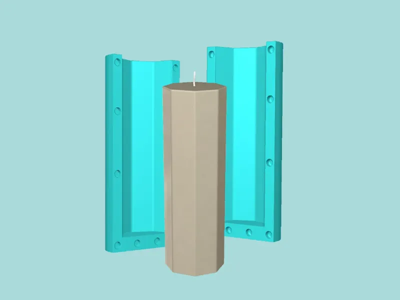 Candle Mold A14 - Molding Maker Wick Template