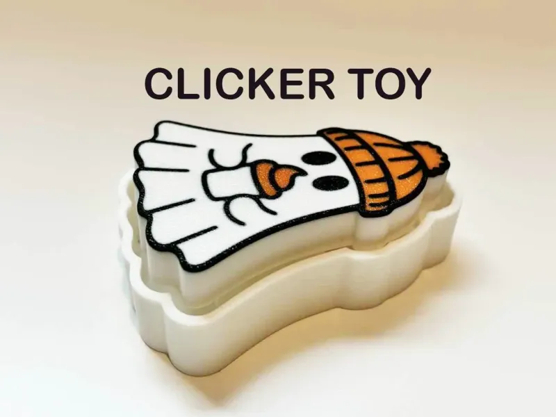 Pumpkin spice ghost clicker toy